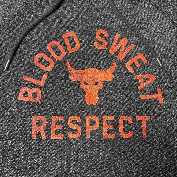 Under Armour Project Rock Gray S/S Hoodie Men’s M Graphic - Picture 5 of 7